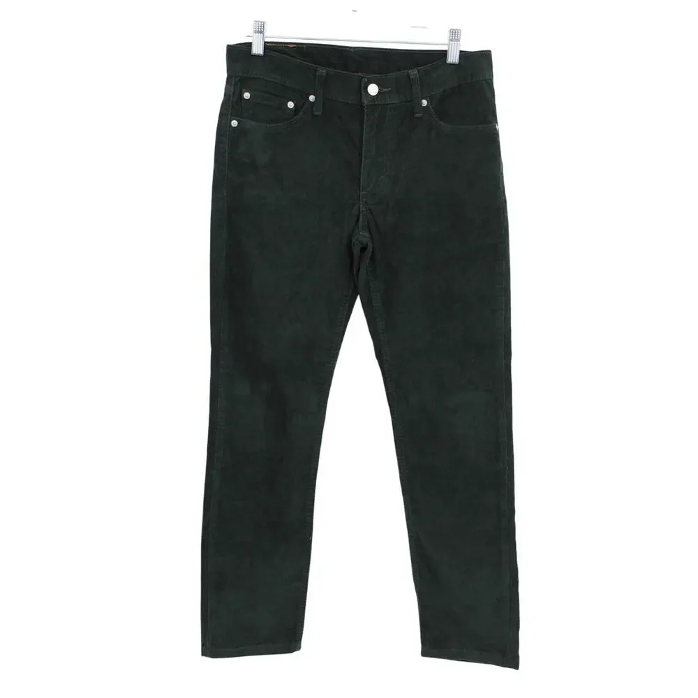 Levi's 511 Corduroy Pants Mens 30x29 Dark Green Slim Fit Stretch Casual Jeans